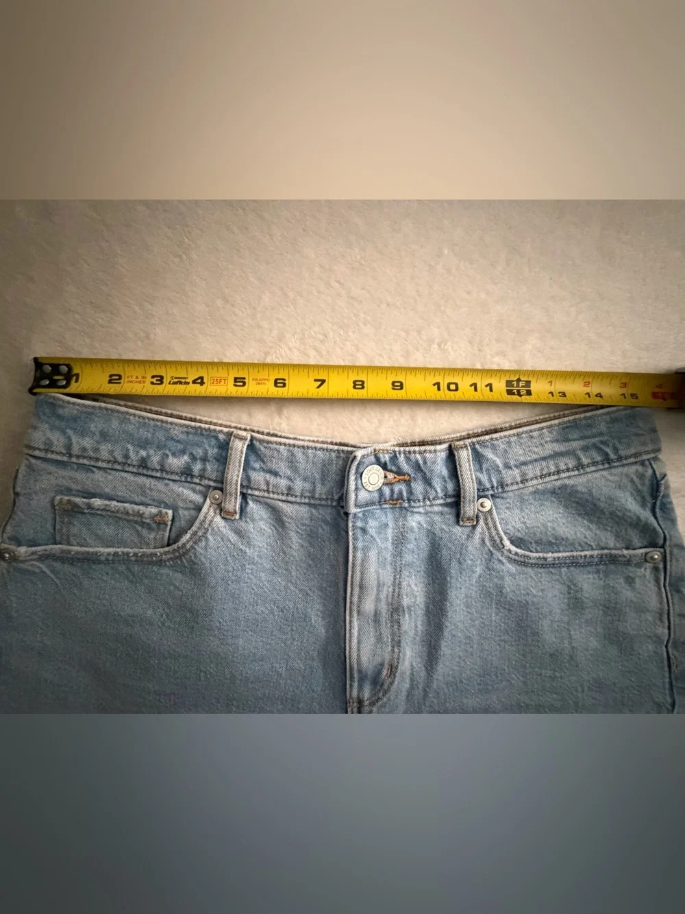 LOFT NWOT Light Blue High-Rise Partial Cuff The Cut Off Denim Shorts